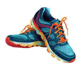 Sport shoes fashion vector design