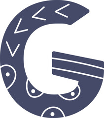 Hand Drawn Alphabet G Letter