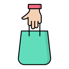 Shopping Line Color Icon