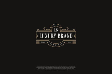 Old vinatage label ornament logo antique label decorations. Vector design element