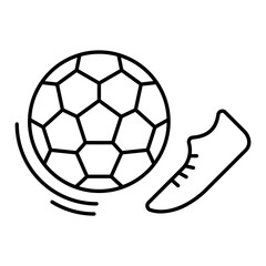 Obraz premium Football Playing Thin Line Icon