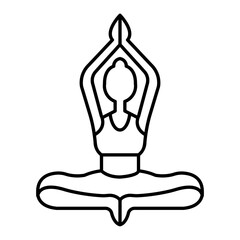 Yoga Thin Line Icon