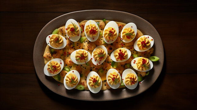 Illustration Of Deviled Eggs