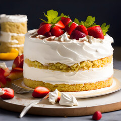 strawberry cheesecake in a plate