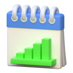 calendar investment price up high time line finance icon 3d illustration
