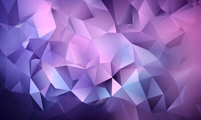 Abstract lilac color background or wallpaper with polygons, triangles or concave geometries, Generative AI