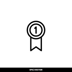 Medal icon vector illustration logo template for many purpose. Isolated on white background.