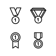 Medal icon vector illustration logo template for many purpose. Isolated on white background.