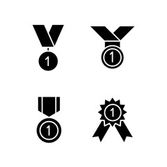 Medal icon vector illustration logo template for many purpose. Isolated on white background.