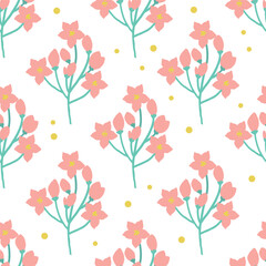 Trendy seamless patterns. Cool abstract and floral design. For fashion fabrics, kid’s clothes, home decor, quilting, T-shirts, cards and templates, scrapbook and other digital needs