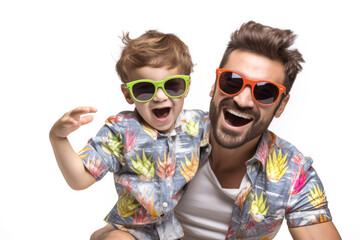 Obraz premium Dad and son for happy father's day ,Generative Ai