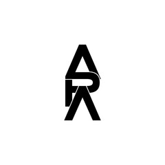 apa lettering initial monogram logo design - obrazy, fototapety, plakaty