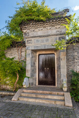 Ancient Chinese garden building courtyard gate