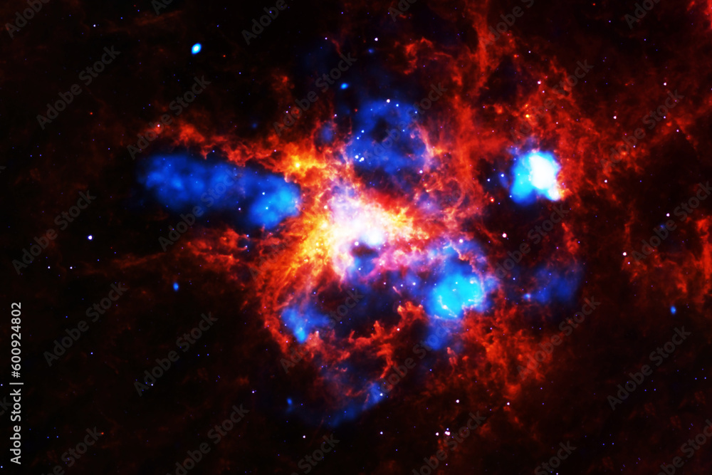 Wall mural bright space nebula in deep space. elements of this image furnishing nasa.