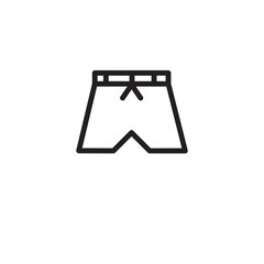 Boxer Pants Shorts Outline Icon