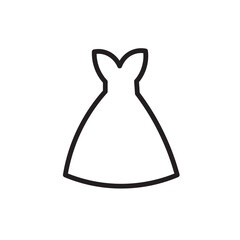 Bride Clothes Dress Outline Icon