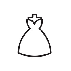 Bride Couple Dress Outline Icon