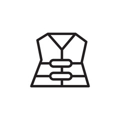 Jacket Life Safety Outline Icon