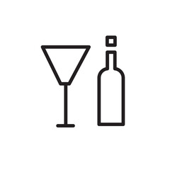 Bride Champaign Dress Outline Icon