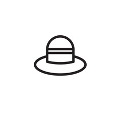 Cap Dress Hat Outline Icon