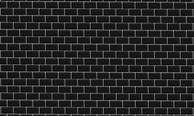 black brick wall texture. black brick wall background. black brick wall. abstract background. 3D background. 3D black brick wall