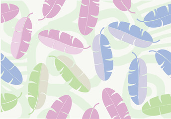 Composition of leaves, in batik motif