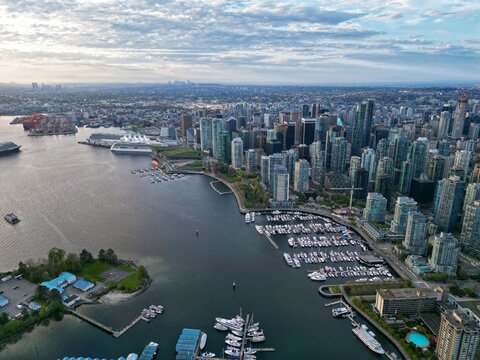 View of Vancouver from Stanley Park (Vancouver British Columbia Canada) 