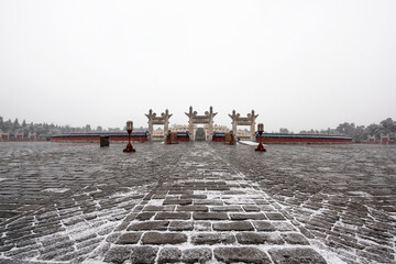 Temple of Heaven in winter, Beijing of China