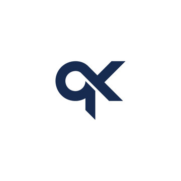 letter xq simple geometric logo vector