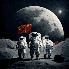 Unveiling the Celestial Gateway: China's Astronaut Team Touches Down on the Lunar Surface