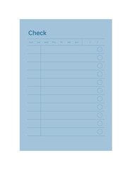 (Ocean) Check list planner. 