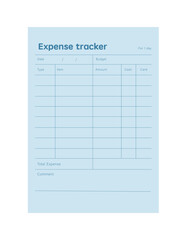 (Ocean) Expense tracker planner. 