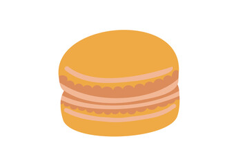 かわいいオレンジのマカロン.