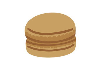 かわいいブラウンのマカロン..