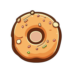 Donut sweet Icon Illustration for national donut day