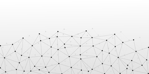 abstract grey geometric background with triangle shape pattern and molecular