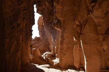 Inside a cave