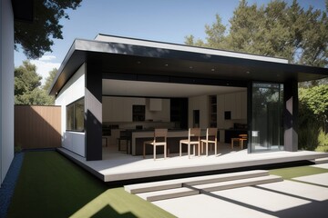Fototapeta premium modern house with a balcony