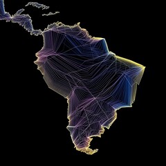 south america brazil modern graphic lines