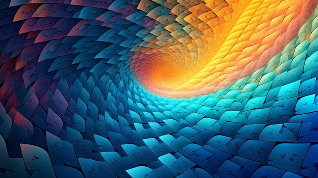 Generative AI, an abstract background image using a fractal pattern