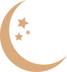 Moon and stars icon isolated . Cloudy night sign. Sleep dreams symbol. Full moon. Night or bed time sign. transparent, png. Moon stars icon. Outline Moon stars  icon for web design isolated,flat