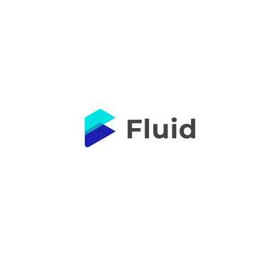 Letter F logo set with gradient design, concept of 5G, future and forward. Technology F letter logo.