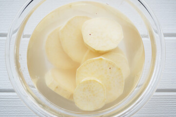 さつまいものアク抜き