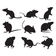 Animal silhouettes rat