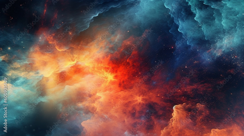 Wall mural generative ai, an abstract background image with a cosmic theme