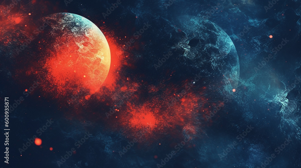Wall mural generative ai, an abstract background image with a cosmic theme