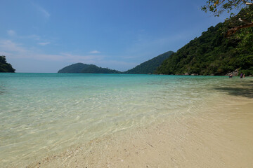 sea and island view of Surin island in Thailand