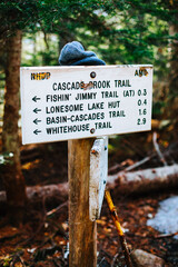 Hiking Signs White Mountain National Forest