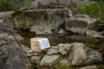 Fototapeta premium 露天風呂