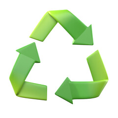 Recycle 3d render icon illustration